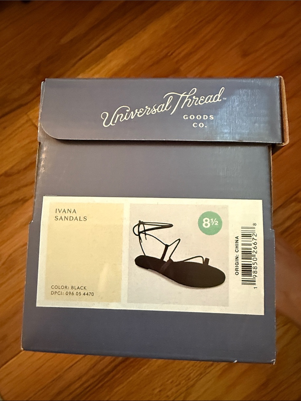 Universal Thread Black Lace-Up Ivana Sandals for Women